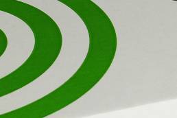two colour flexo printed, white corrugated cardboard box